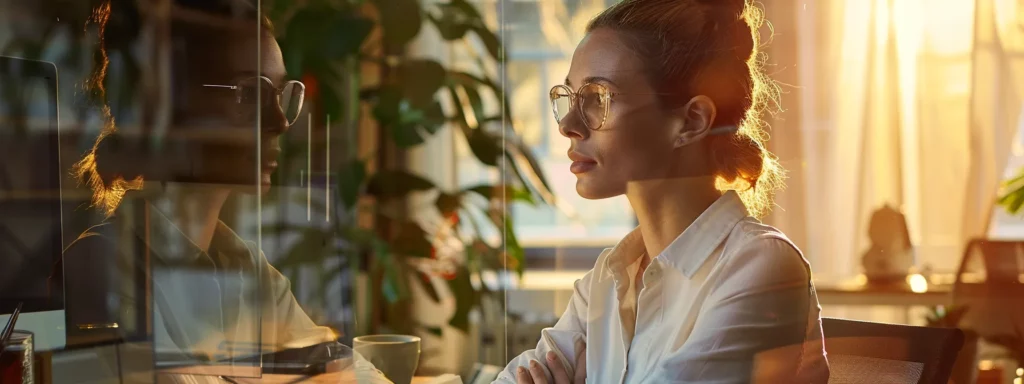 a dynamic split-screen image contrasting a sleek, modern ai agent interface with a traditional salesperson engaged in a thoughtful conversation, both vividly showcasing the evolution of persuasion techniques in sales.