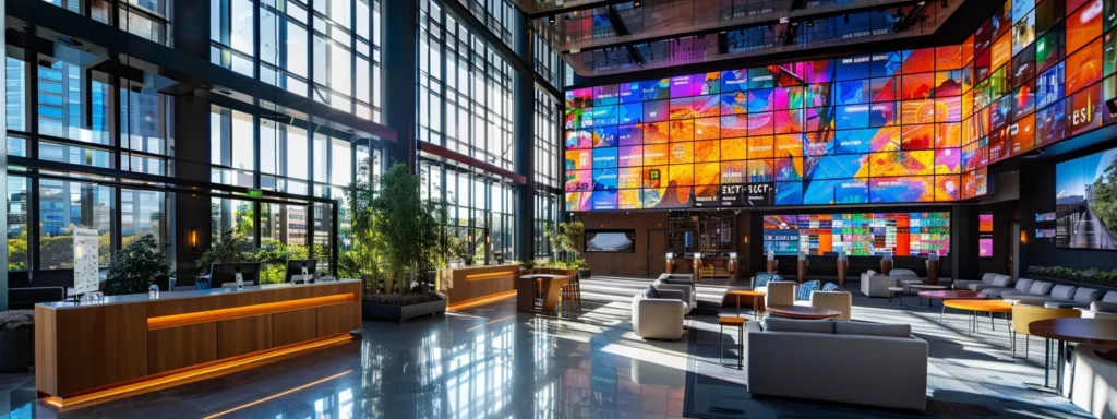a sleek, modern office filled with digital screens displaying vibrant data visualizations and predictive analytics, highlighting the powerful impact of ai on data analysis and decision-making processes.