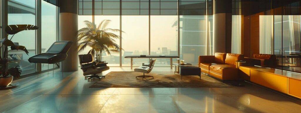 a dynamic office setting featuring multiple ai agents represented by sleek, futuristic holographic interfaces seamlessly coordinating complex business tasks across digital screens, embodying the essence of advanced automation driving efficiency and productivity.