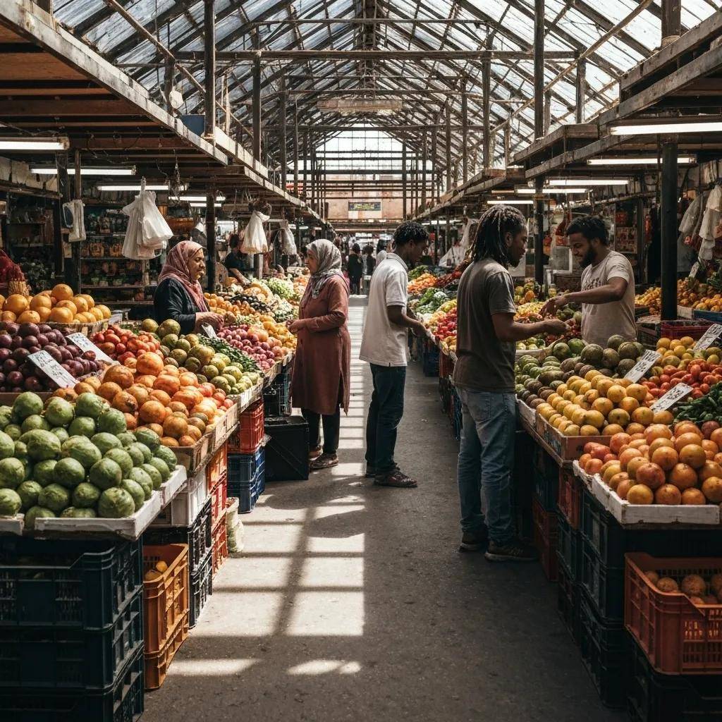 Business leaders collaborating on AI technology in a modern office
