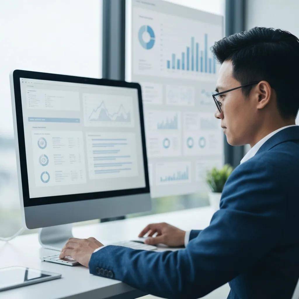 Data analyst analyzing data quality for successful AI implementation